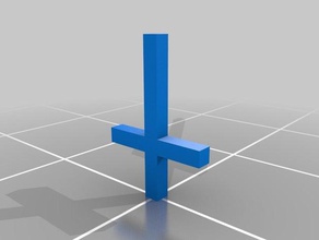 upside down cross prototype sculptures jesus easy print use christ not4satan 3d print model - Mito3D