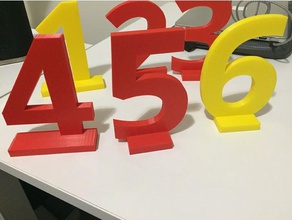 tabela de números decoração festa casamento 3d print model - Mito3D
