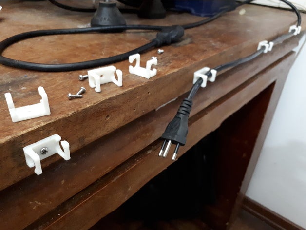 configurable cable holder - prende cabos segura organization 3D print model - Mito3D