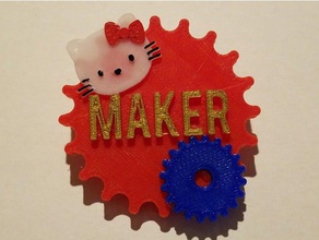 personalisierte maker Schaltflächen Münzen und Abzeichen - Taste Bibliothek maker-Abzeichen button maker-Taste maker-Münze makerspace 3d print model - Mito3D