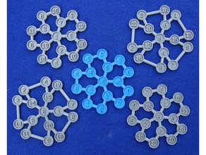 magic charms pentagons math art openscad 3d print model - Mito3D