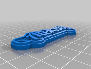 max2 personalizado multilínea tag llavero llaveros 3d print model - Mito3D