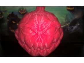 la zucca di halloween spaventapasseri testa e non supporto sculture 3d print model - Mito3D