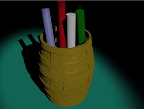 barril de caneta titular office 3d print model - Mito3D