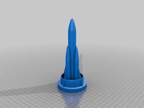 mega cohetes de misiles La impresión en 3d misil el cohete 3d print model - Mito3D