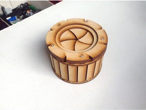 lasercut iris box v1 containers 3d print model - Mito3D