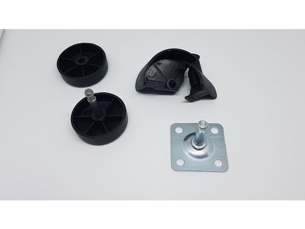 tabela de baixo suporte para a roda peças substituição 3D print model - Mito3D