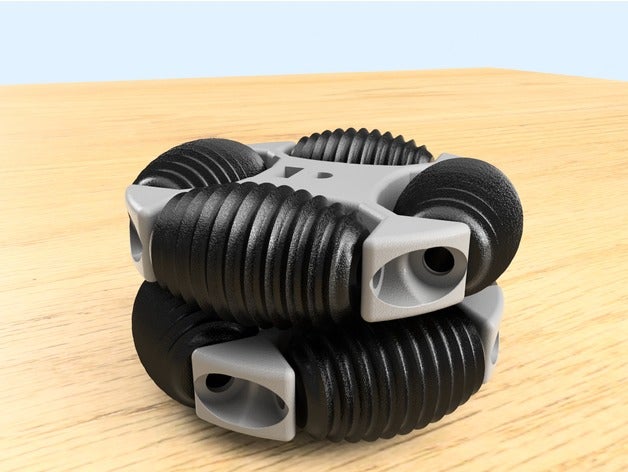 52mm omni wheel la robotica bldc motore spazzolato brushless auto fpv holonomic micro in metallo omnidirezionale omniwheel pololu robot ruota 3D print model - Mito3D