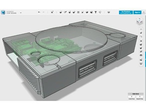 playstation pi mini v3 raspberry 2 + 3 cas les jeux vidéo la 1 rasberry pi2 pi3 rasperry 3d print model - Mito3D