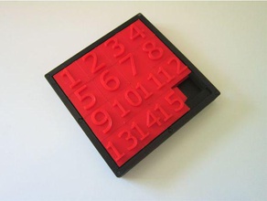 15 puzzle scorrevole i 3d print model - Mito3D