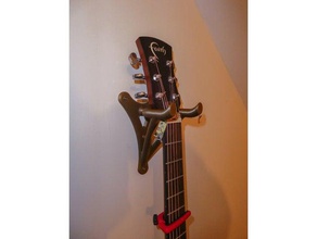 guitarra acústica titular la música de colgador pared montaje en 3d print model - Mito3D