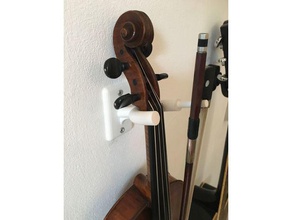 montagem na parede de violino, viola arco a música cabide violino wallmount wallmounted 3d print model - Mito3D