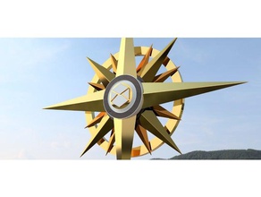 john kenza - compass rose ep logo outdated see description 3d printing 3d print model - Mito3D