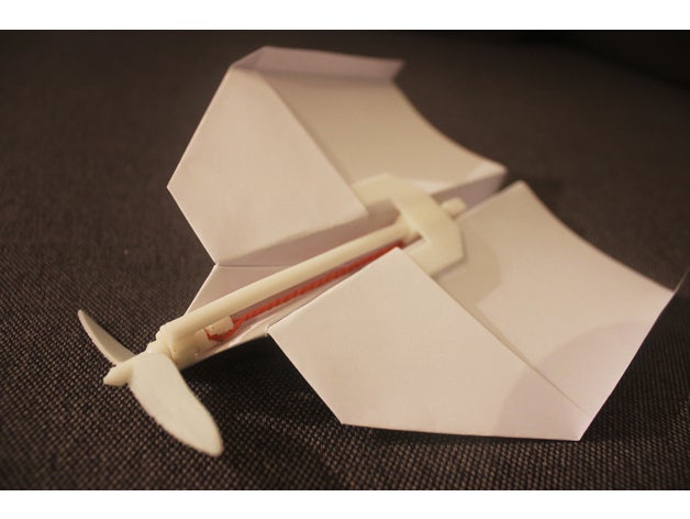 Papier Flugzeug Gummiband-motor mechanische Spielzeuge motor paper airplane papierflugzeug airplane-launcher propeller die Propeller rc Teile rc-Flugzeug rc-Flugzeuge Gummi-Ebene rubber powered das Gummiband 3D print model - Mito3D