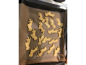 dachshund teckel de dackel cortador galletas cocina y comedor 3d print model - Mito3D