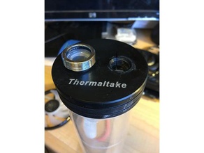 thermaltake reservoir lid 58mm id g1 4 ports computer cap d5 pump water cooling 3d print model - Mito3D