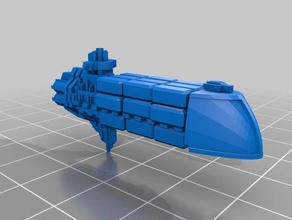 bfg gotico cargo nave da carico i veicoli battlefleet gothic epico w40k warhammer 3d print model - Mito3D