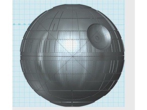 18 inch half death star wall hanger fitted joints scans & replicas 3d print model - Mito3D