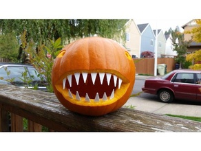 shark teeth 3d printing halloween prop pumpkin pumpkins 3d print model - Mito3D