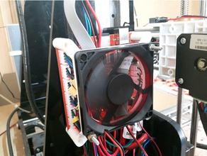 minimalist mainboard fan holder anet a8 3d printer parts mods upgrade 3d print model - Mito3D