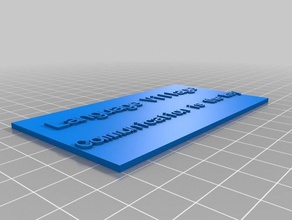 mon personnalisée plaque signalétique la customiser les signes et logos personnalisé 3d print model - Mito3D