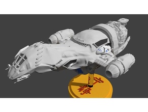 serenity firefly transport ship vehicles scifi spaceship starship 3d print model - Mito3D