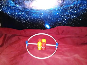 helium atom model multipart color physics & astronomy 3d print model - Mito3D
