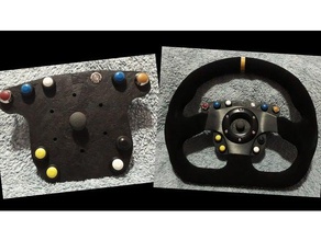 osw botón de la rueda placa juegos arduino pro micro directo motriz iracing fuente abierta accionamiento sim racing 3d print model - Mito3D