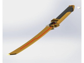 oni genji swift strike costume blade cosplay knife prop weapon dagger shimada halloween overwatch weapons sword 3d print model - Mito3D