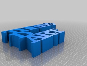 3d artmy customized variable word sculpture sculptures 3d print model - Mito3D