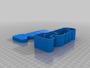 cuadro de texto porro juegos y juguetes personalizado 3d print model - Mito3D