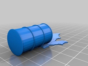 oil drum spill 3d printing little green army plastic men 3d print model - Mito3D