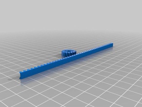 gear rack pinion 150mm parts customized 3d print model - Mito3D