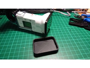 tampa de lente da sony fdr x3000 protetor câmera fdr-x3000 fdr-x3000v actioncam 3d print model - Mito3D