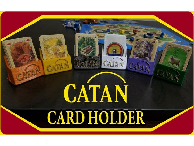 catan-Ressource-card-Inhaber Spielzeug & game Zubehör - Karte catan Halter Ressource Siedler settlersofcatan 3D print model - Mito3D