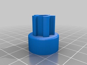 engranaje 5 dientes eje Impressora 3d de peças personalizado 3d print model - Mito3D