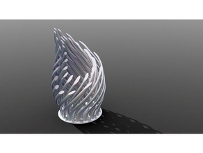 twisted crescita vaso arredamento art contenitore la decorazione il design scultura swirl 3d print model - Mito3D