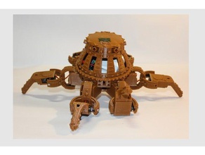 curta robô ev-v3 de engenharia hexapod steampunk vorpal 3d print model - Mito3D