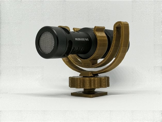 rode videomic me lyre mount lock camera adjustable coldshoe adapter hotshoe useful nikon bracket iphone videomicro 3D print model - Mito3D