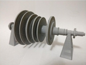 feedpump disque rotor de la turbine l'ingénierie à vapeur 3d print model - Mito3D