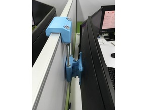 cubicle monitor hanger office functio functional vesa 3d print model - Mito3D