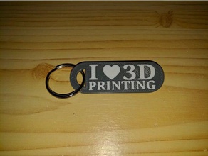 love 3d printing - keychain key chain 3d print model - Mito3D