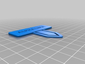 alpha lima clipe de papel office personalizado 3d print model - Mito3D