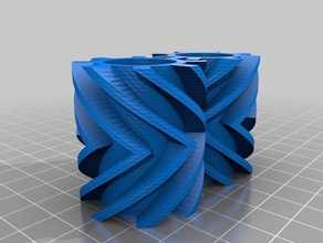 my customized fully twisted gears parametric math art tevo 3d printer tarantula 3d print model - Mito3D