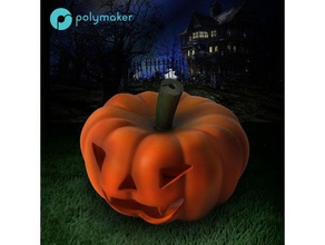 Kürbis - Zubehör Kostüm grün halloween Oktober orange polymaker polysher polysmooth beängstigend 3d print model - Mito3D