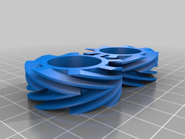 meine angepasste vollständig twisted gears parametric Mathe-Kunst kundengebundene 3D print model - Mito3D