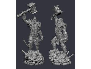 thrall personnes orc statique de la figure warcraft monde 3d print model - Mito3D