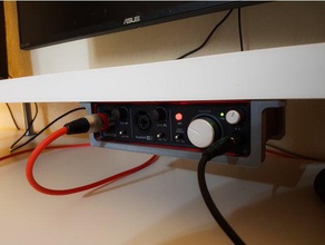 suportes de montagem scarlett 2i2 organização interface áudio focusrite manzala suporte 3d print model - Mito3D