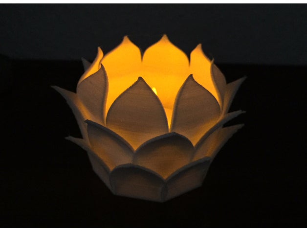 photophore lotus décor 3D print model - Mito3D