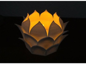fotóforo lotus decoração 3d print model - Mito3D